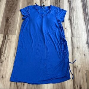 Shebird Dress Size 5 36D-38DD Blue T Shirt Style Built In Bra